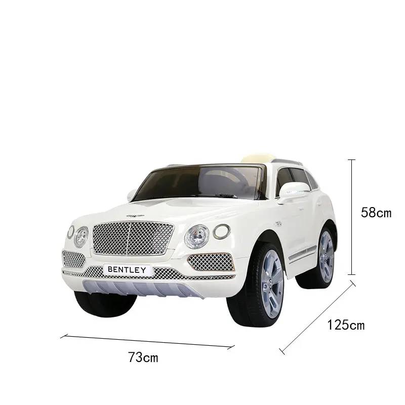 Bentley - Big Bentagya Kids Rideon Car - White - 12V