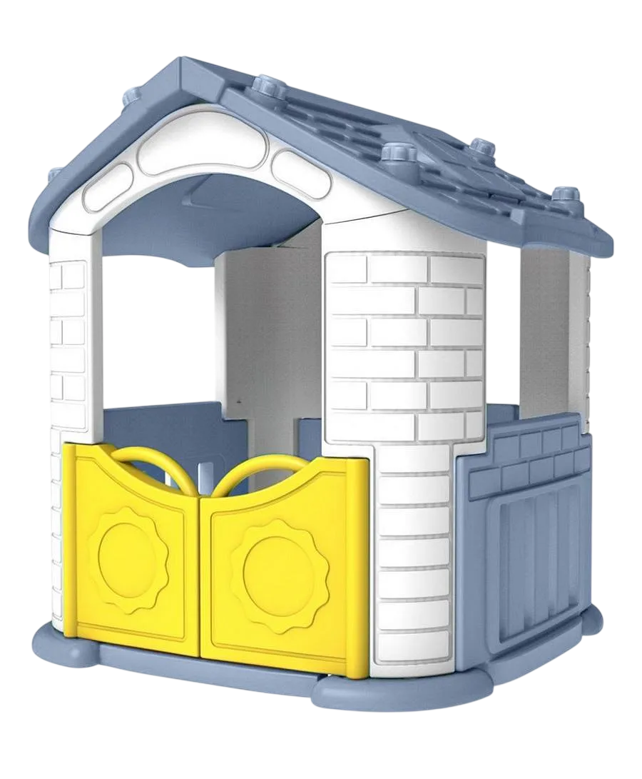 Amsham - 3-In-1 Garden Playhouse With Slide - Blue