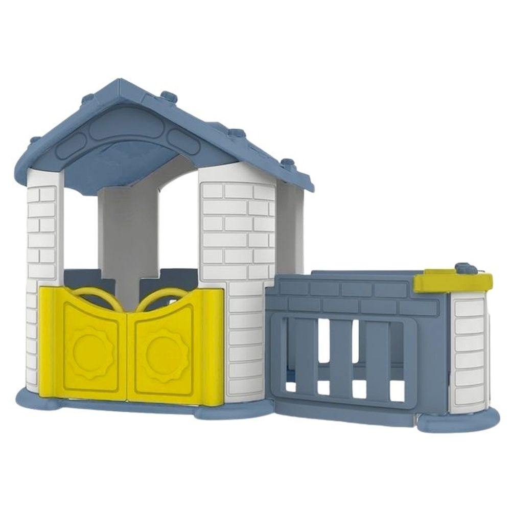 Amsham - 3-In-1 Garden Playhouse With Slide - Blue