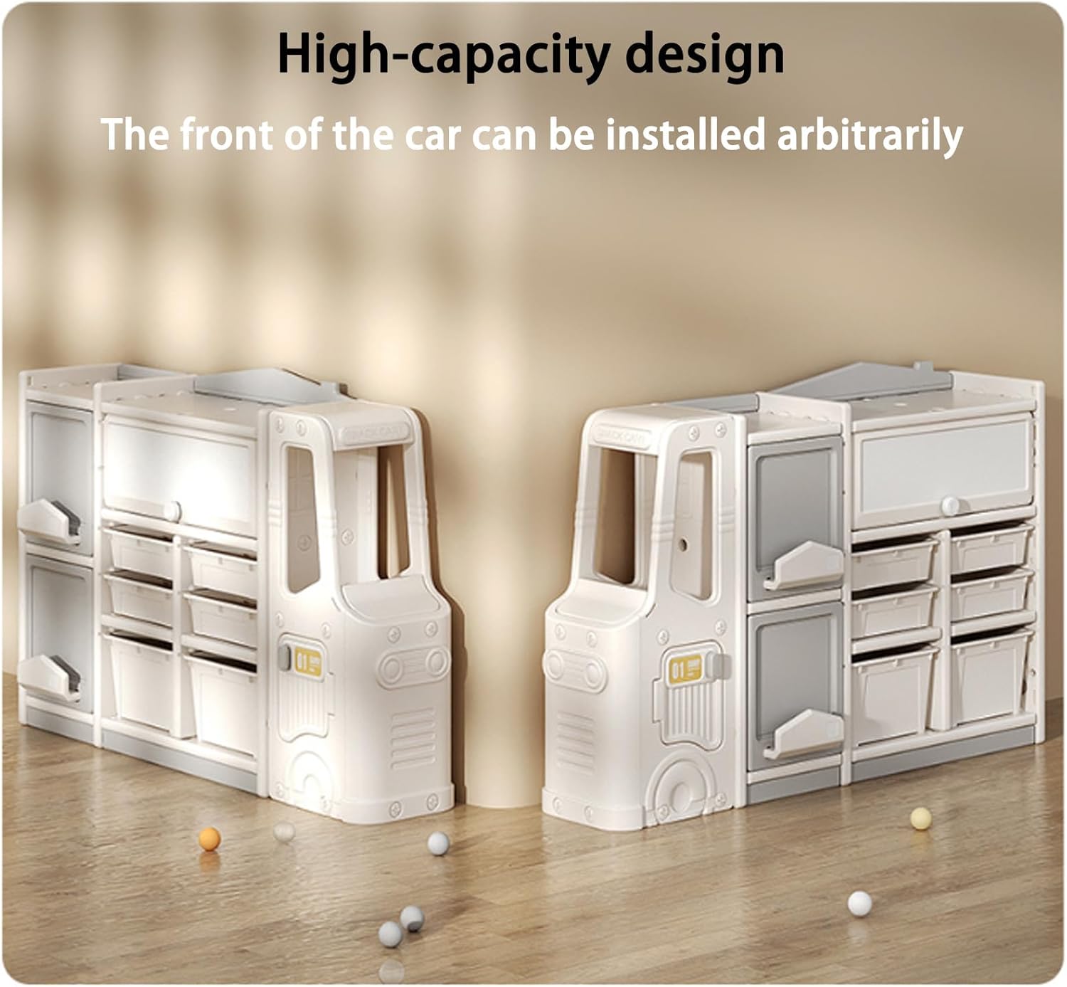 Amsham - Children's Toy Storage Organizer - Beige
