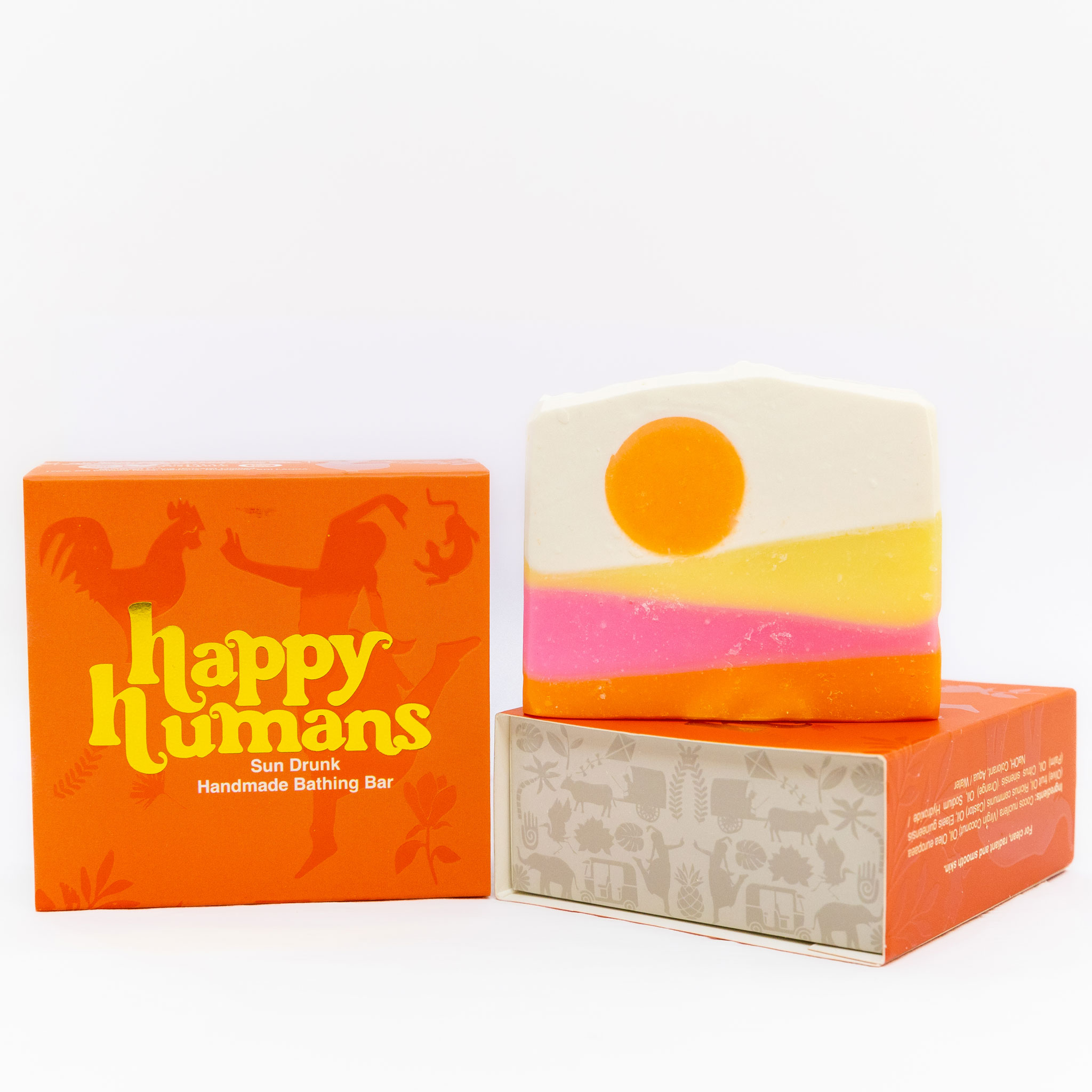 Happy Humans - Sun Drunk Natural Citrus Vegan Bathing Bar - 100 gm