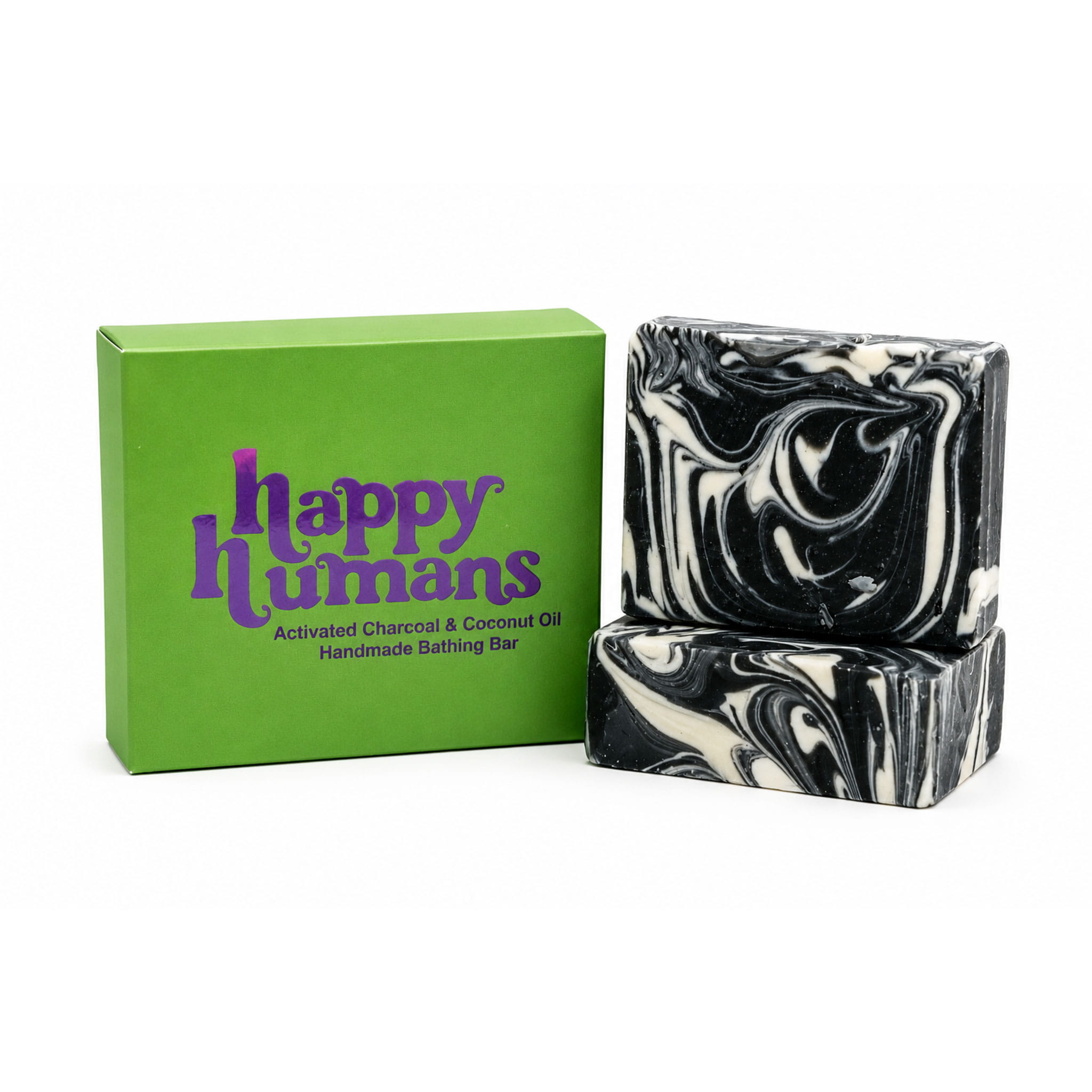 Happy Humans  Charcoal and Coconut Oil Bathing Bar 100gr