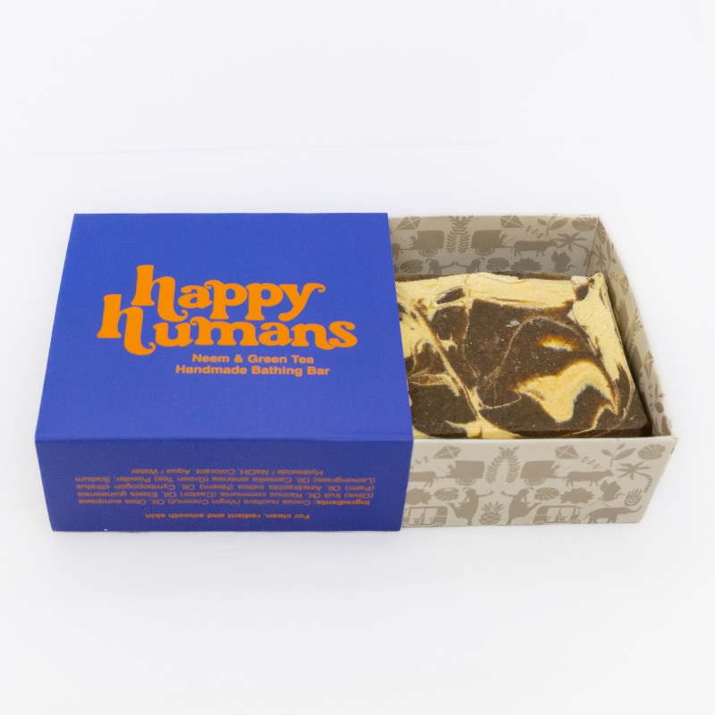 Happy Humans - Neem & Green Tea Purifying Bathing Bar - 100 gm