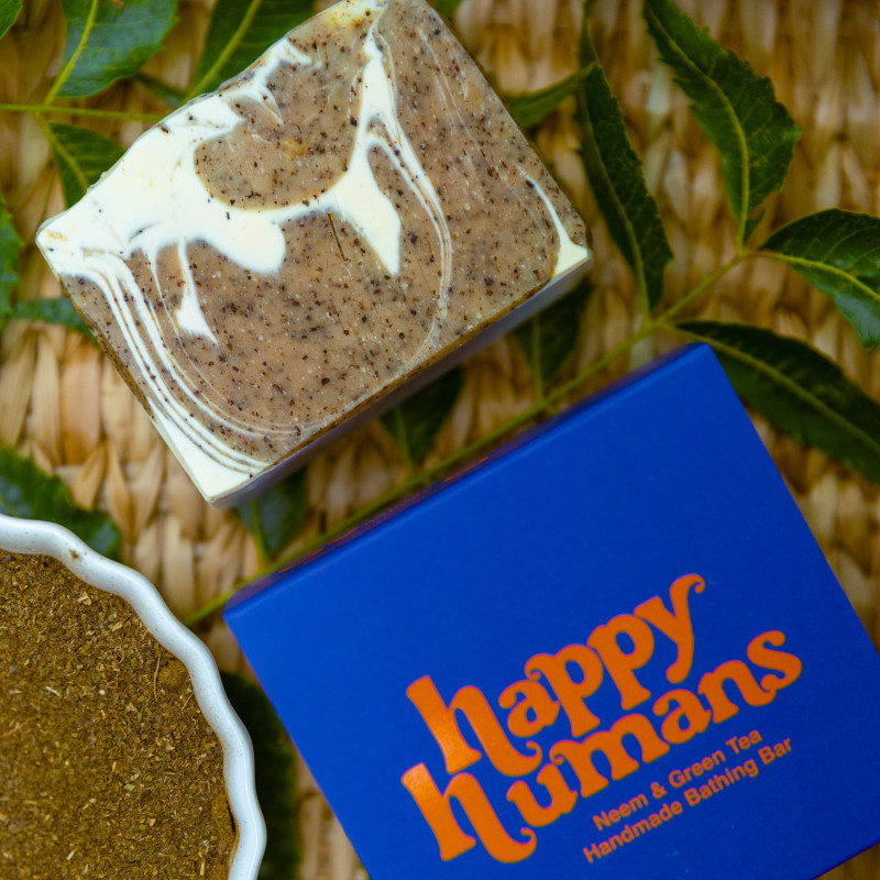Happy Humans - Neem & Green Tea Purifying Bathing Bar - 100 gm