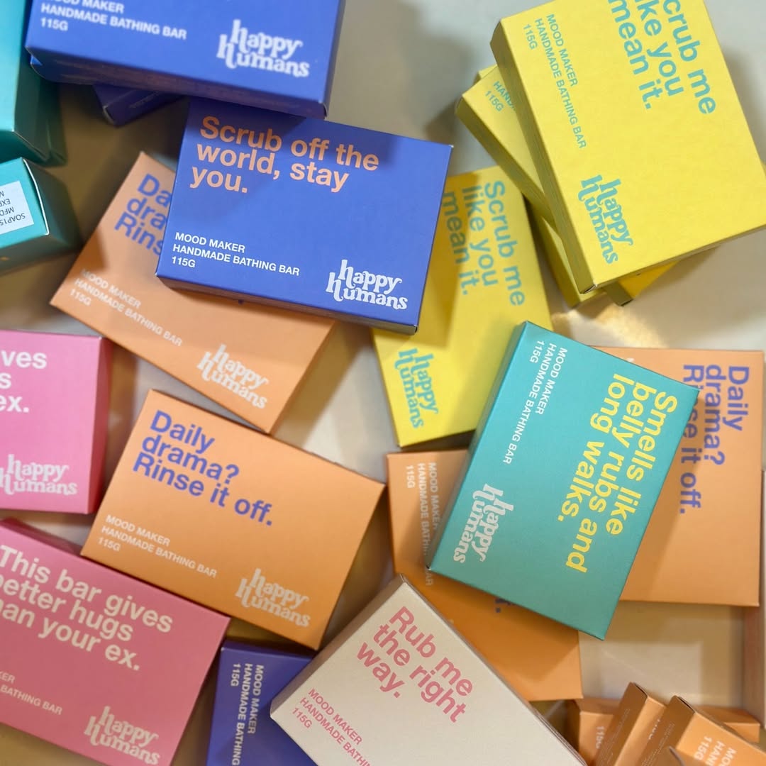 Happy Humans - This Bar Gives Better Hugs Mood Maker Vegan Bathing Bar - 115 gm