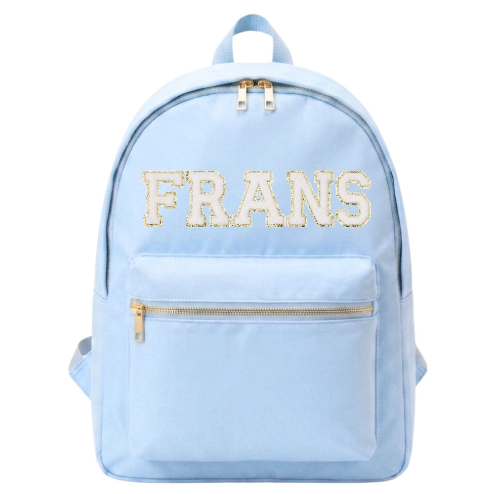 TheHappyTribe - Personalised Backpack - Baby Blue - 14.5-Inch/37cm