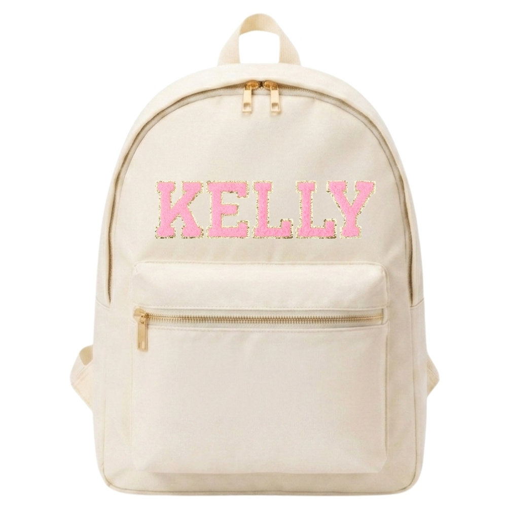 TheHappyTribe - Personalised Backpack - Cream 
