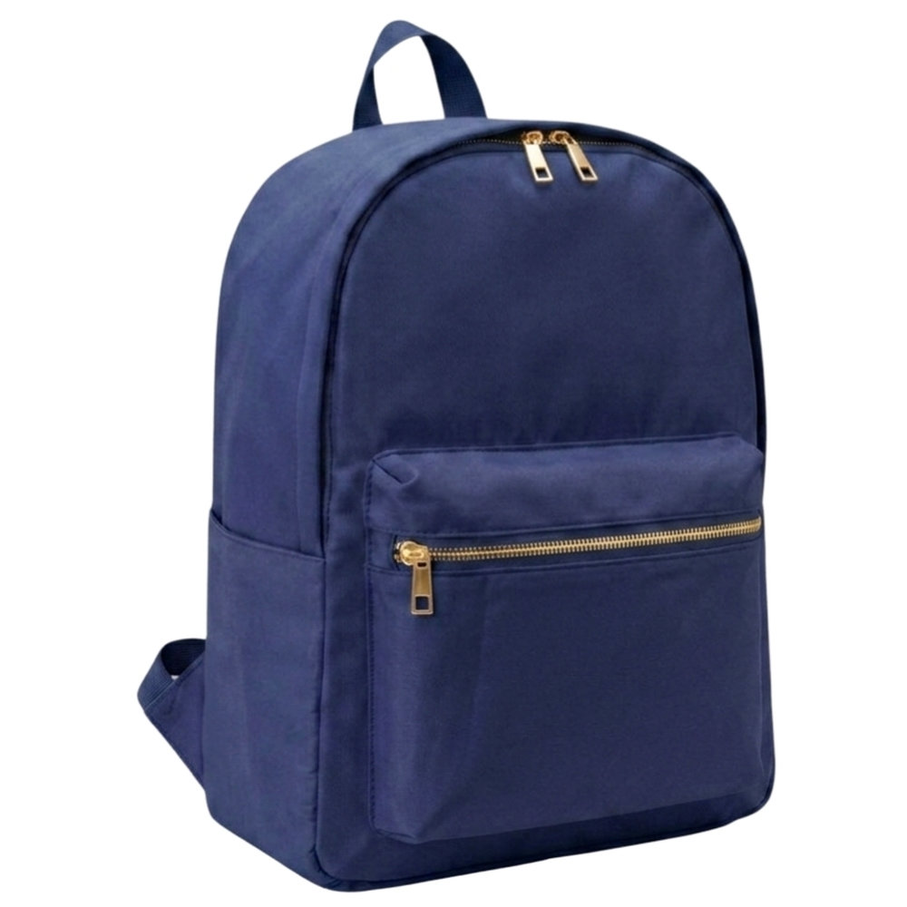 TheHappyTribe - Personalised Backpack - Navy Blue - 14.5-Inch/37cm