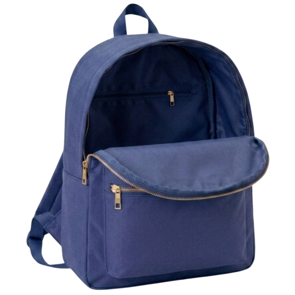 TheHappyTribe - Personalised Backpack - Navy Blue - 14.5-Inch/37cm