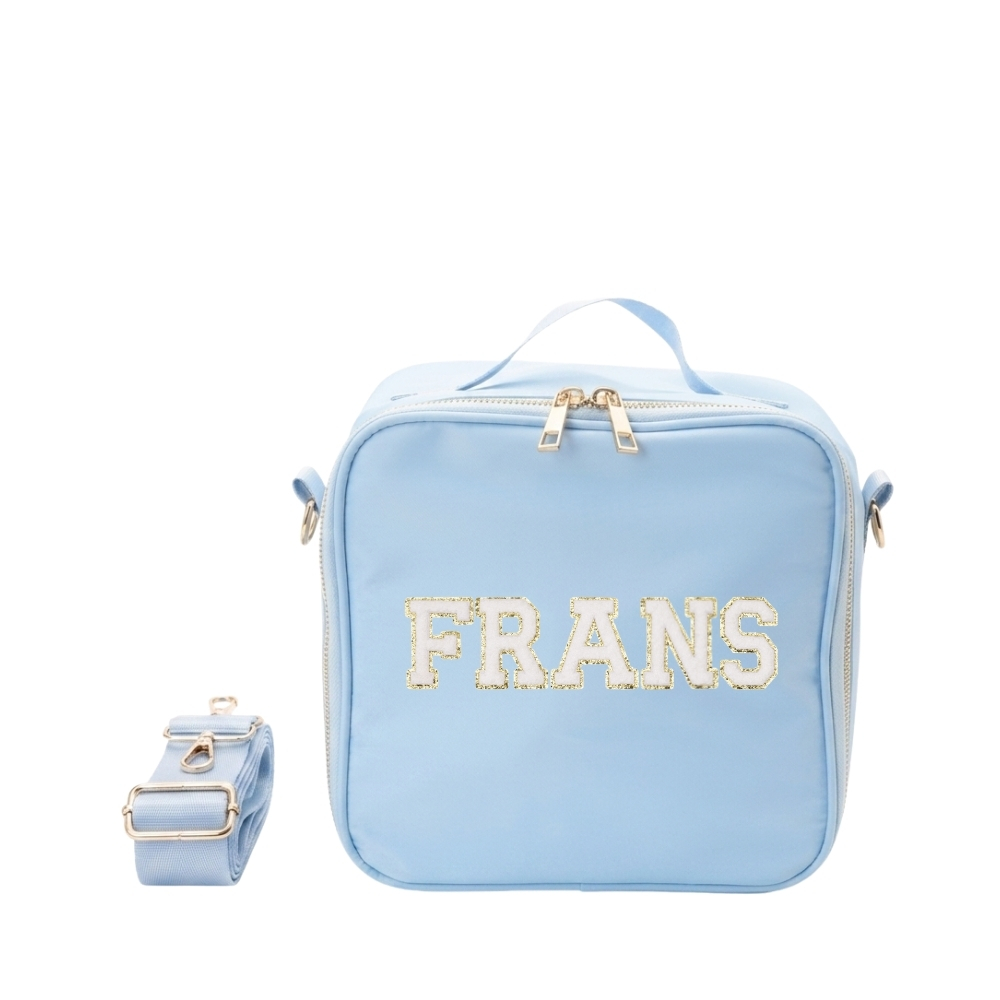 The Happy Tribe - Personalised Lunch Bag, Baby Blue