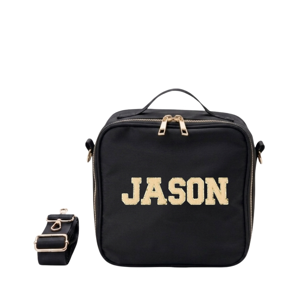 The Happy Tribe - Personalised Lunch Bag, Black
