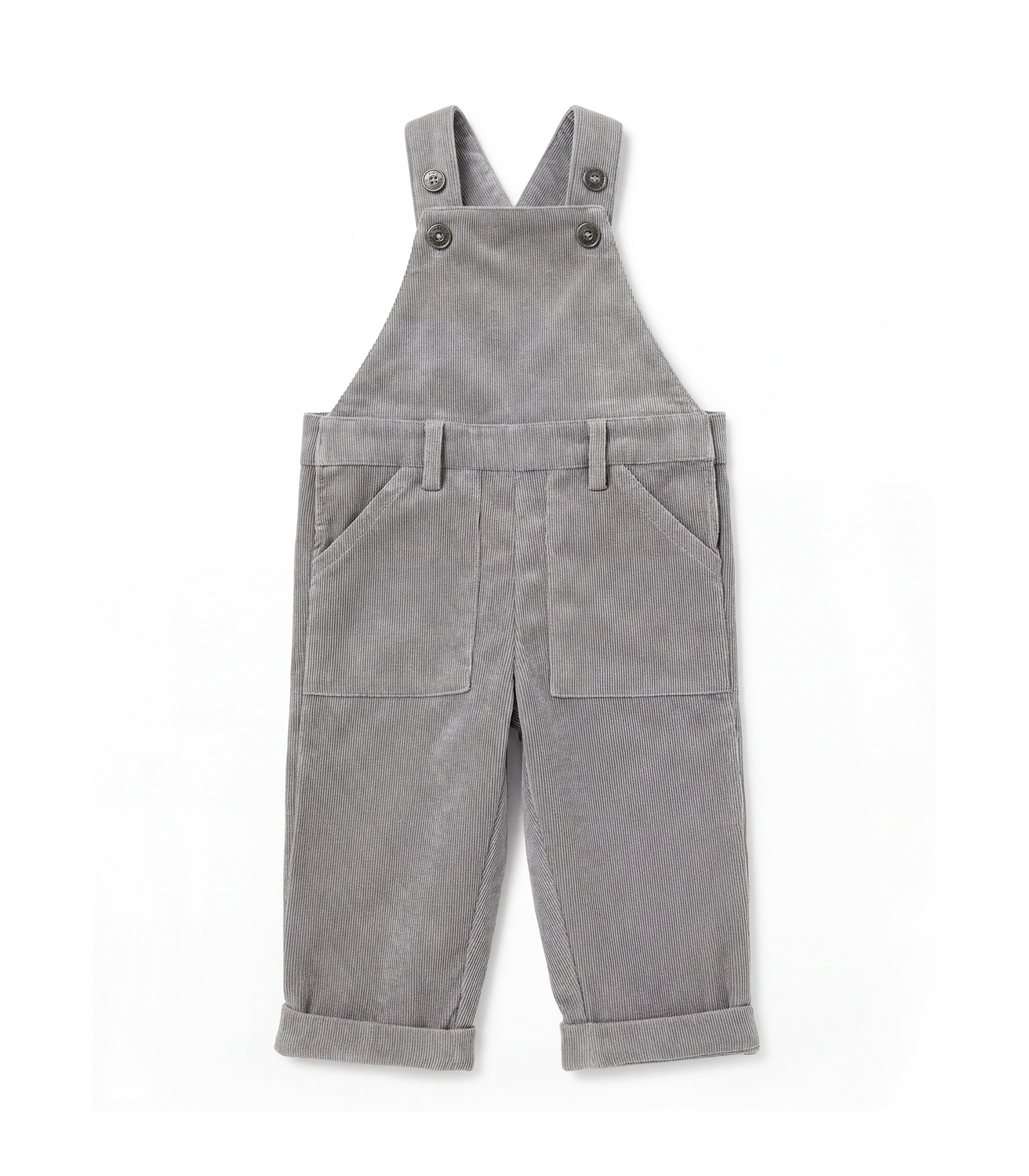 Jules & Juliette - Baby's Augustin Corduroy Dungaree Pants - Grey