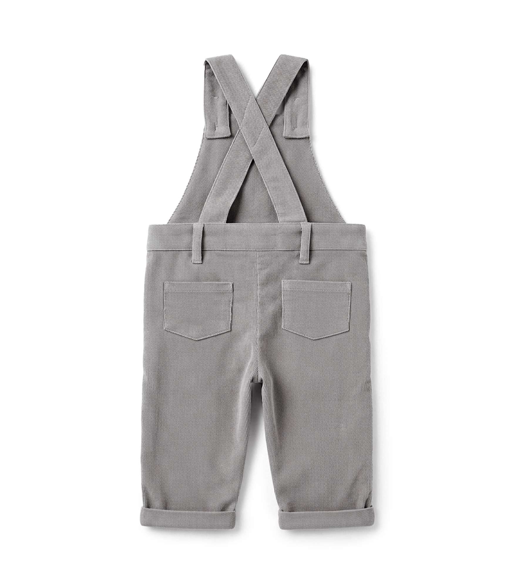 Jules & Juliette - Baby's Augustin Corduroy Dungaree Pants - Grey