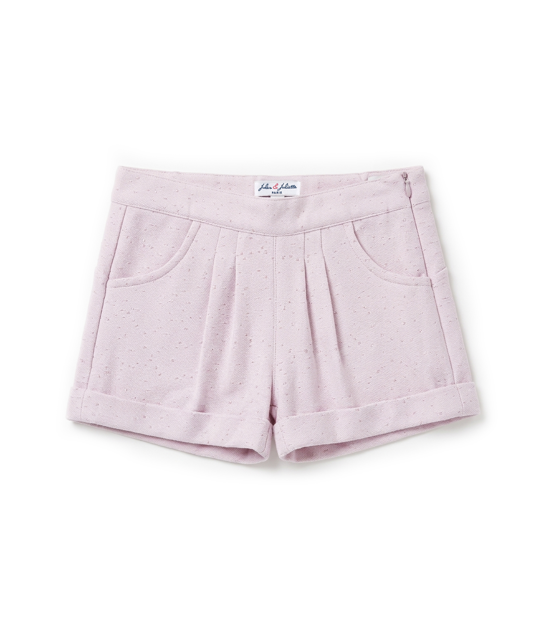 Jules & Juliette - Girl's Aurelie Shorts With Side Zipper - Pastel Pink