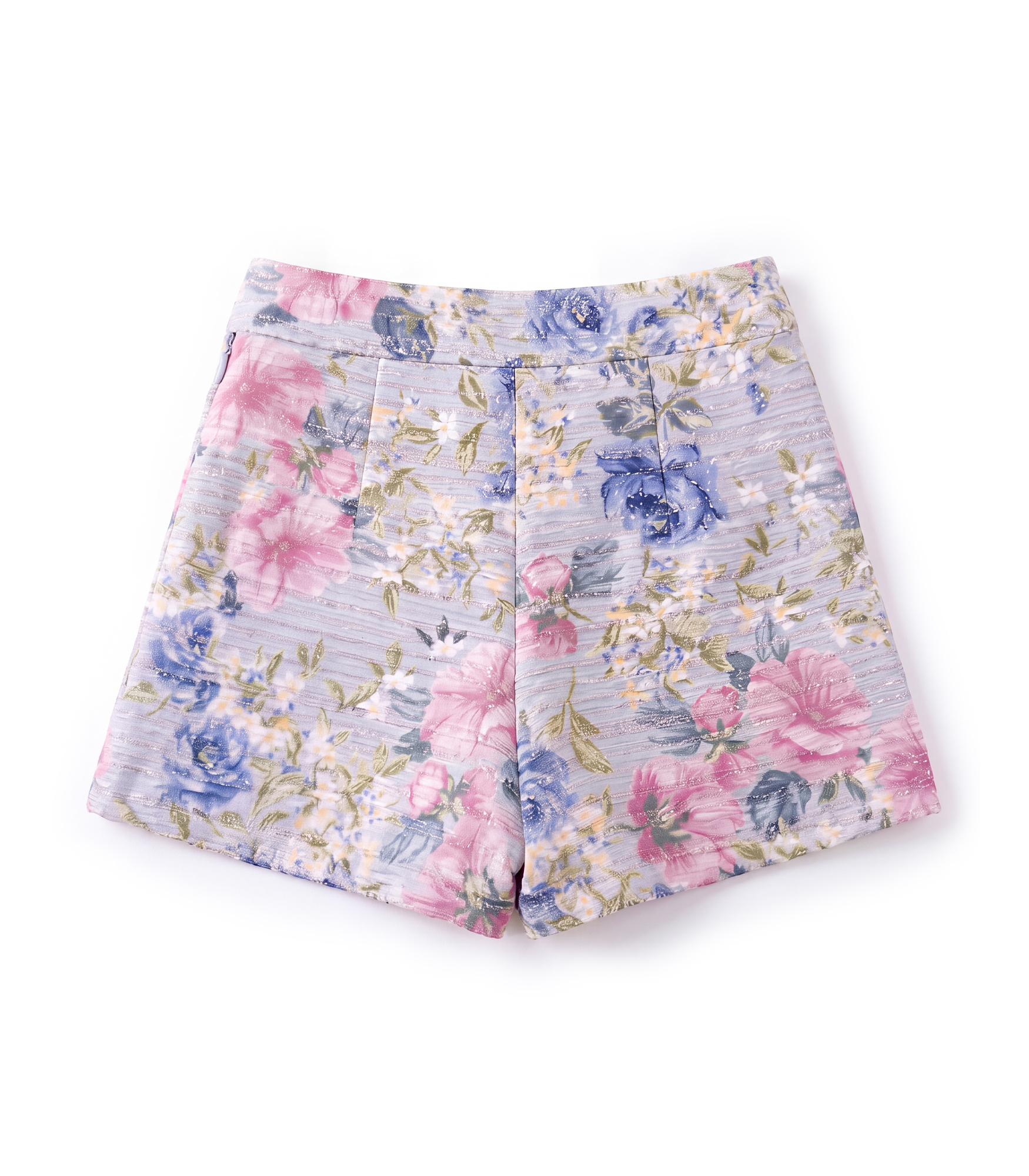 Jules & Juliette - Girl's Caissy Floral Shorts - Green/Pink