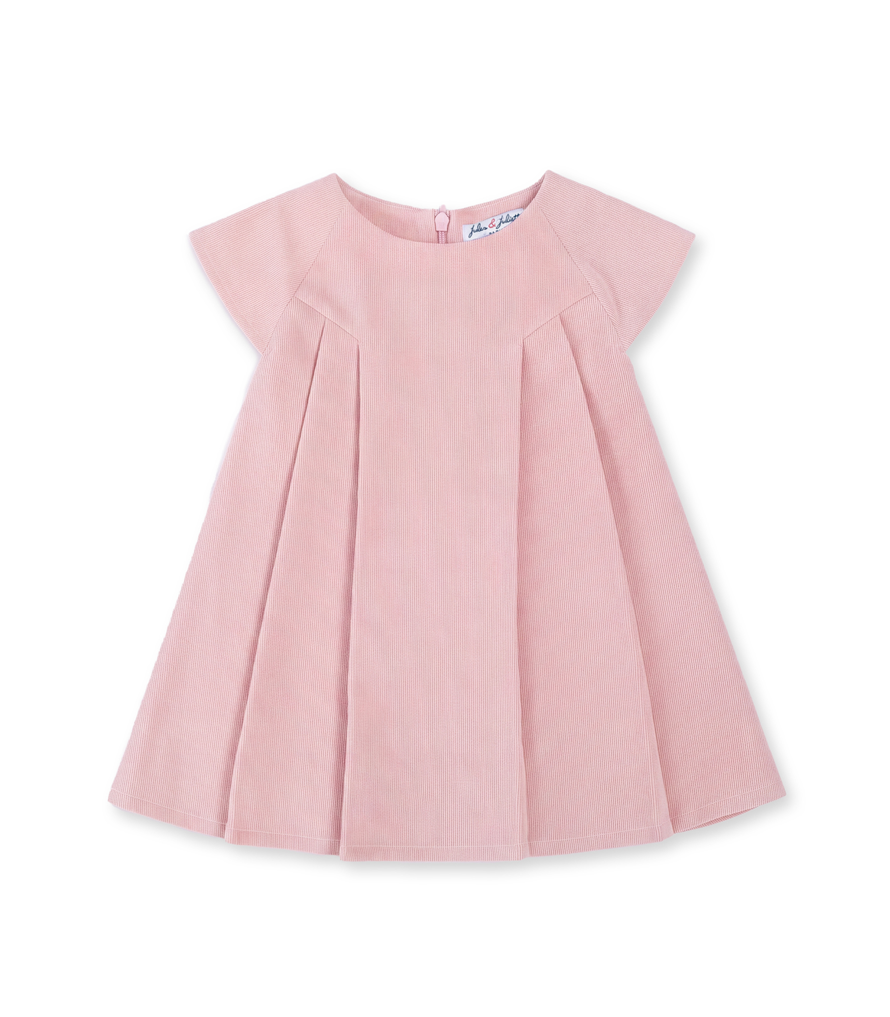 Jules & Juliette - Baby Girl's Rose Cap Sleeves Dress - Candy Pink