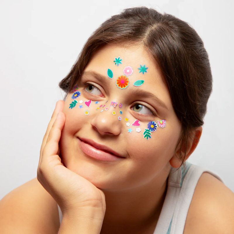 Omy - Face Stickers - Flower - 85 Pcs
