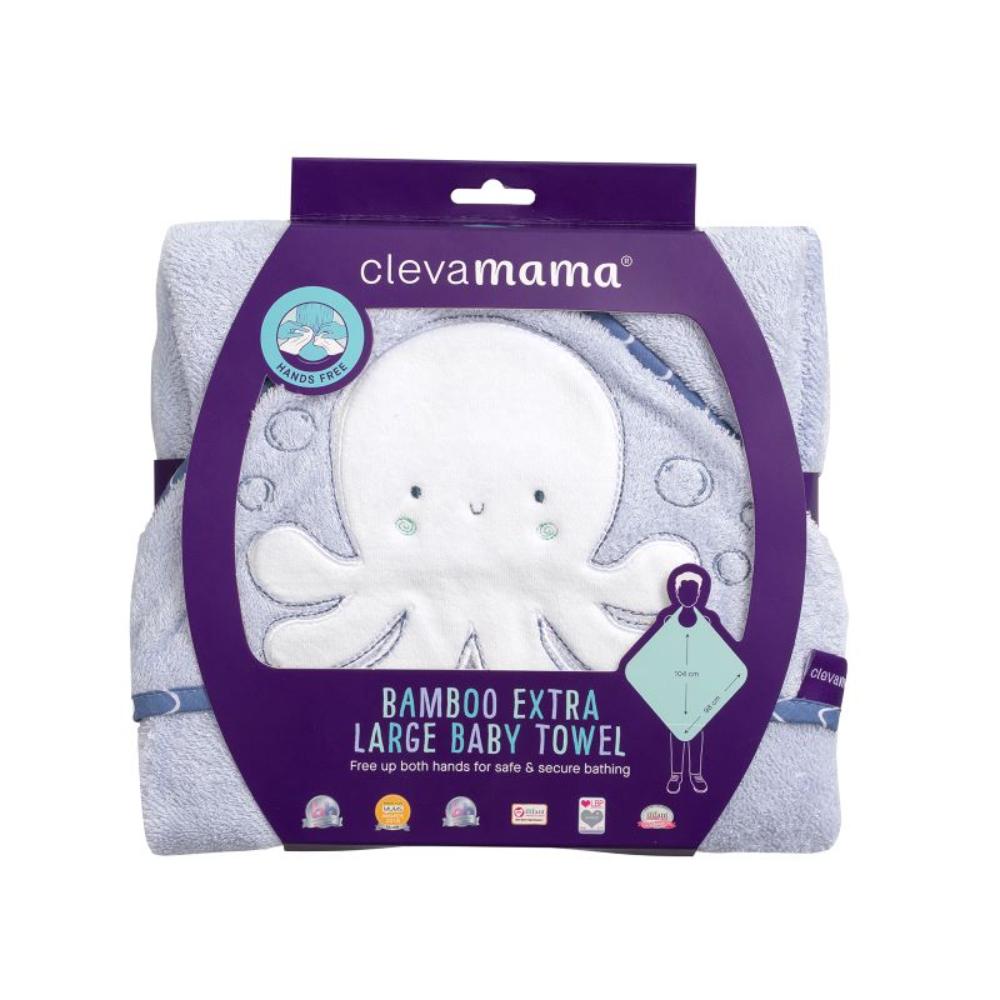 Clevamama Bamboo Extra Large Bath Towel - Blue