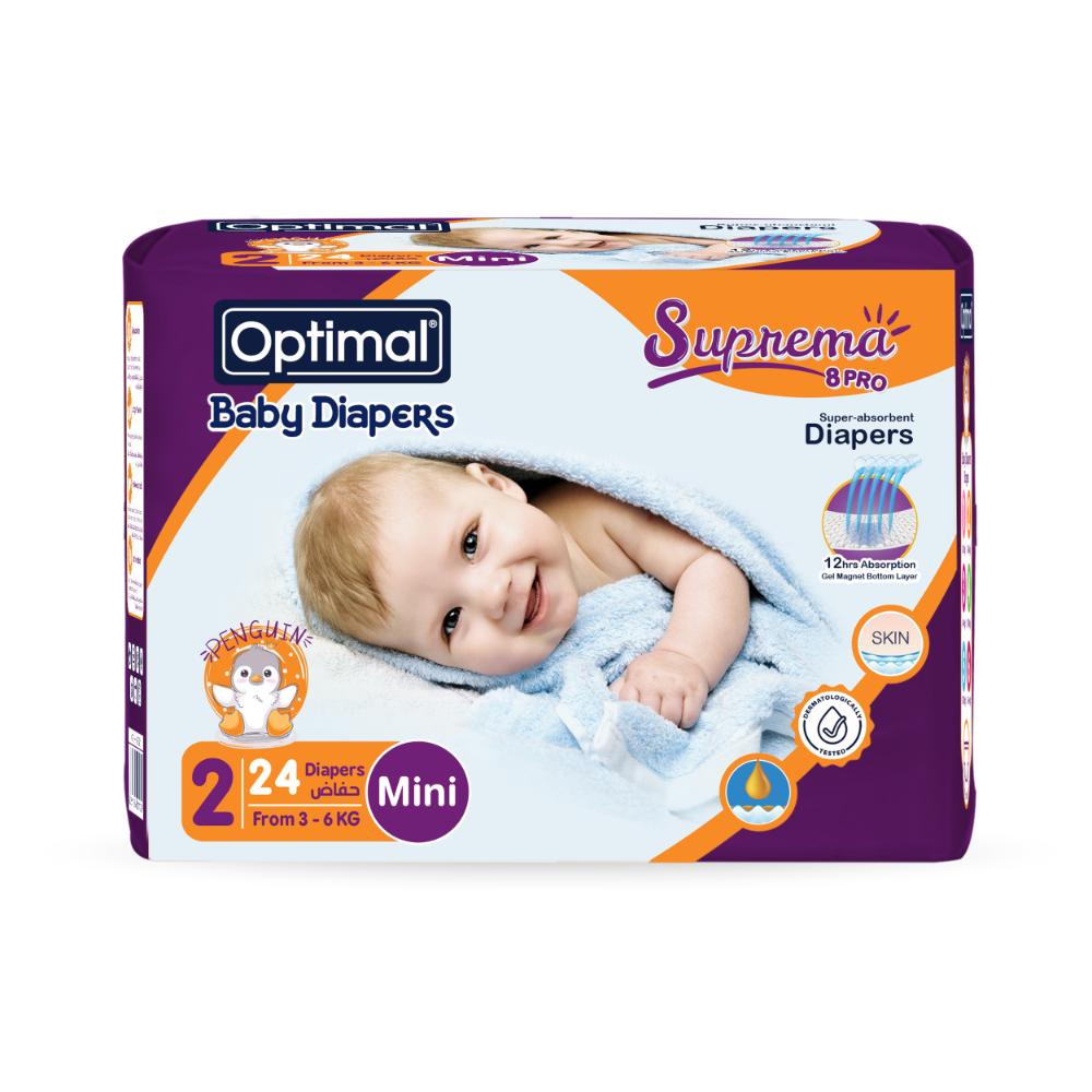 Optimal - Baby Diaper - Mini - 3-6 Kg - Size 2 - 24pcs