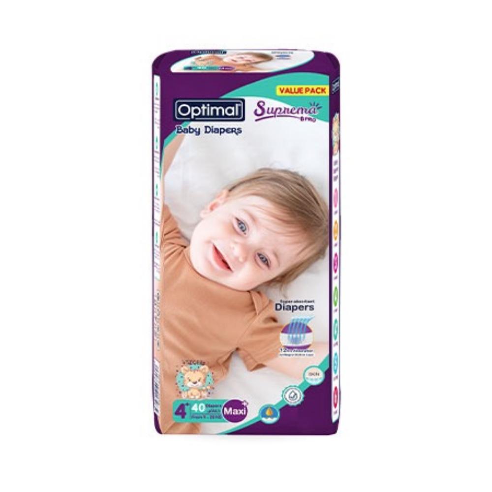 Optimal - Baby Diaper - Maxi Plus - 9-20 Kg - Size 4+ - 40pcs