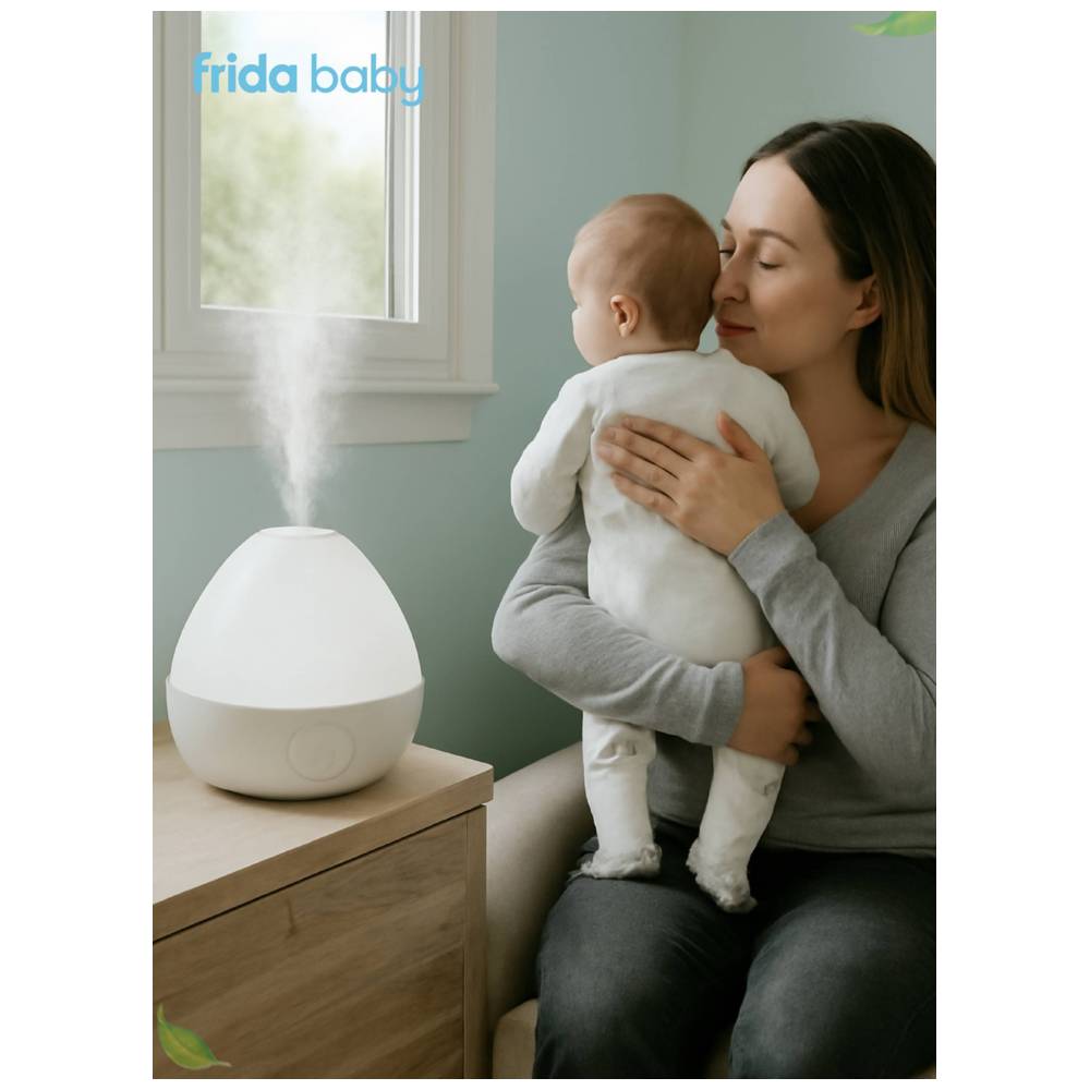 Fridababy BreatheFrida 3-in-1 Humidifier – Cool Mist + Diffuser + Night Light – Auto Shut-Off, Whisper Quiet – Nursery Sleep Support for 0 Month & above