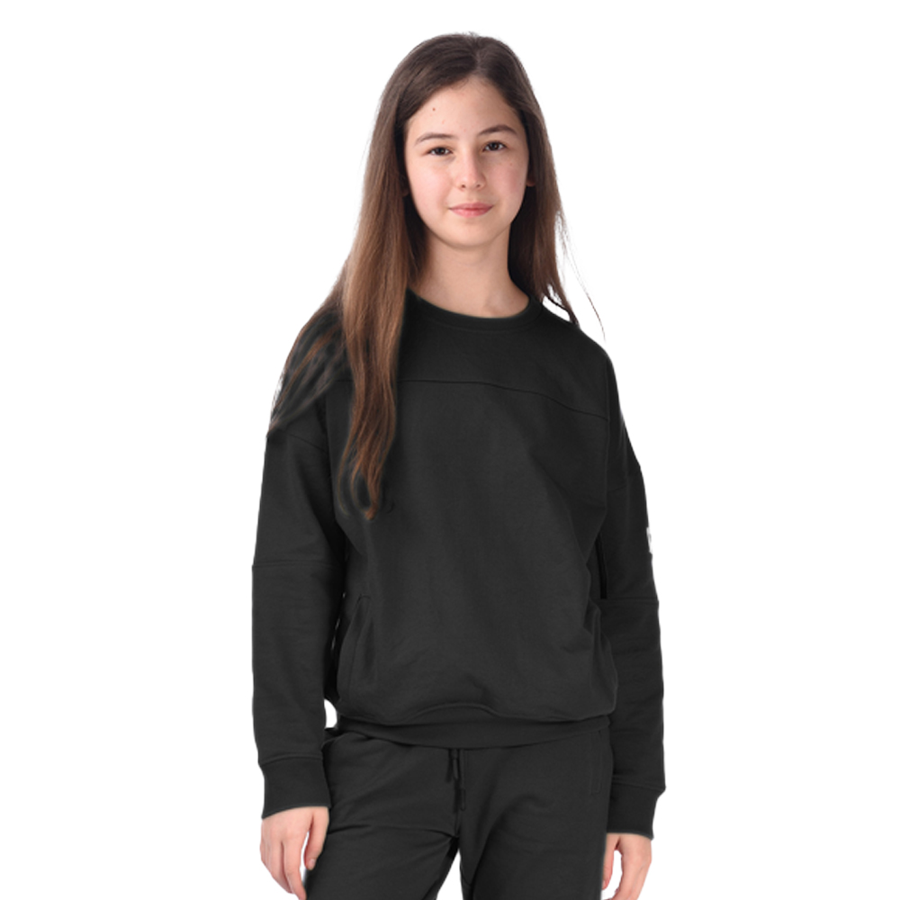 Victor And Jane - 2pc-Set - Girl's Co-Ords Long Sleeves Sweat Top & Pants - Black