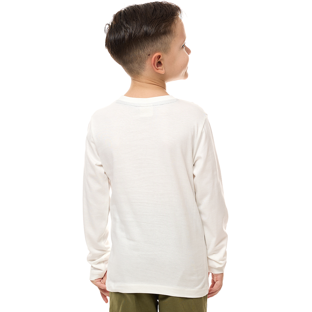 Victor And Jane - Boys' Skater Long Sleeves Graphic Tee - Off White
