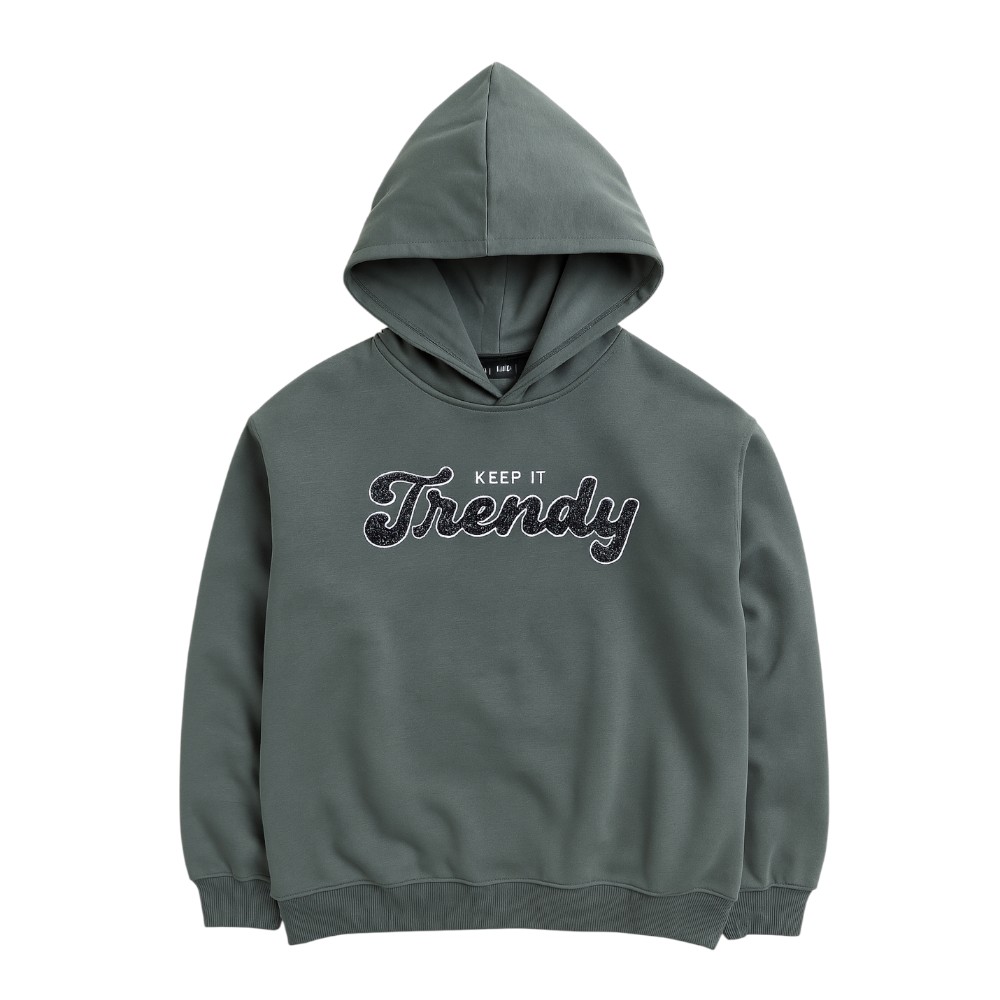Victor and Jane - Keep It Trendy Girls Hoodie - Sage Green