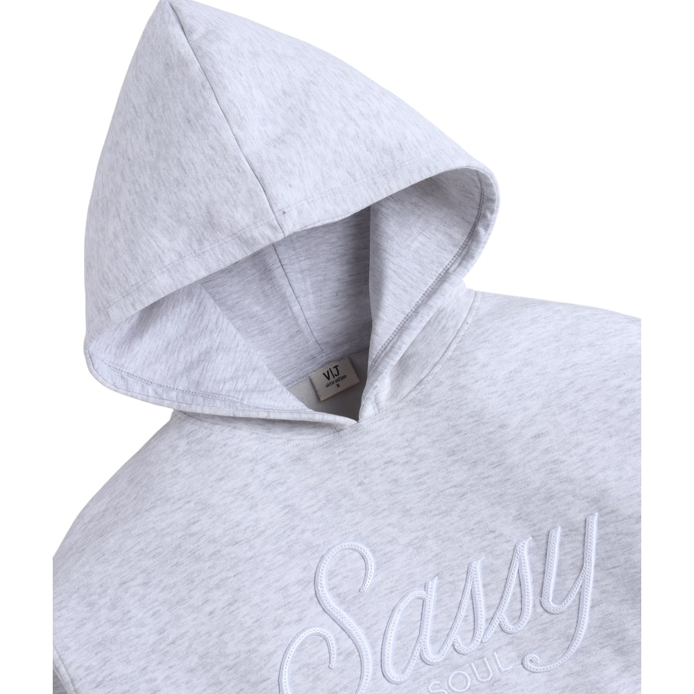 Victor and Jane - Sassy Soul Girls Hoodie - Heather Grey