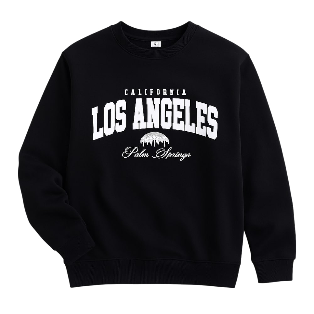 Victor and Jane - Los Angeles Printed Girls Sweatshirt - Black