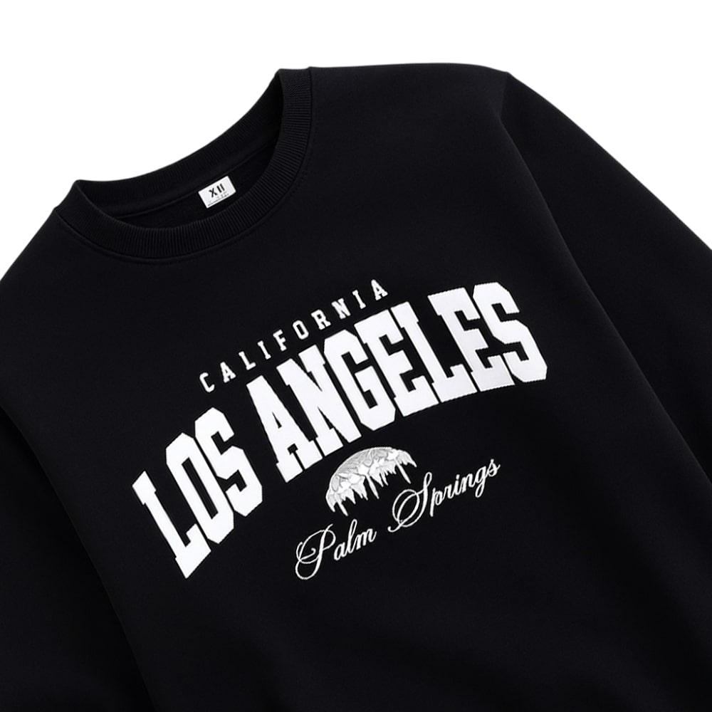 Victor and Jane - Los Angeles Printed Girls Sweatshirt - Black