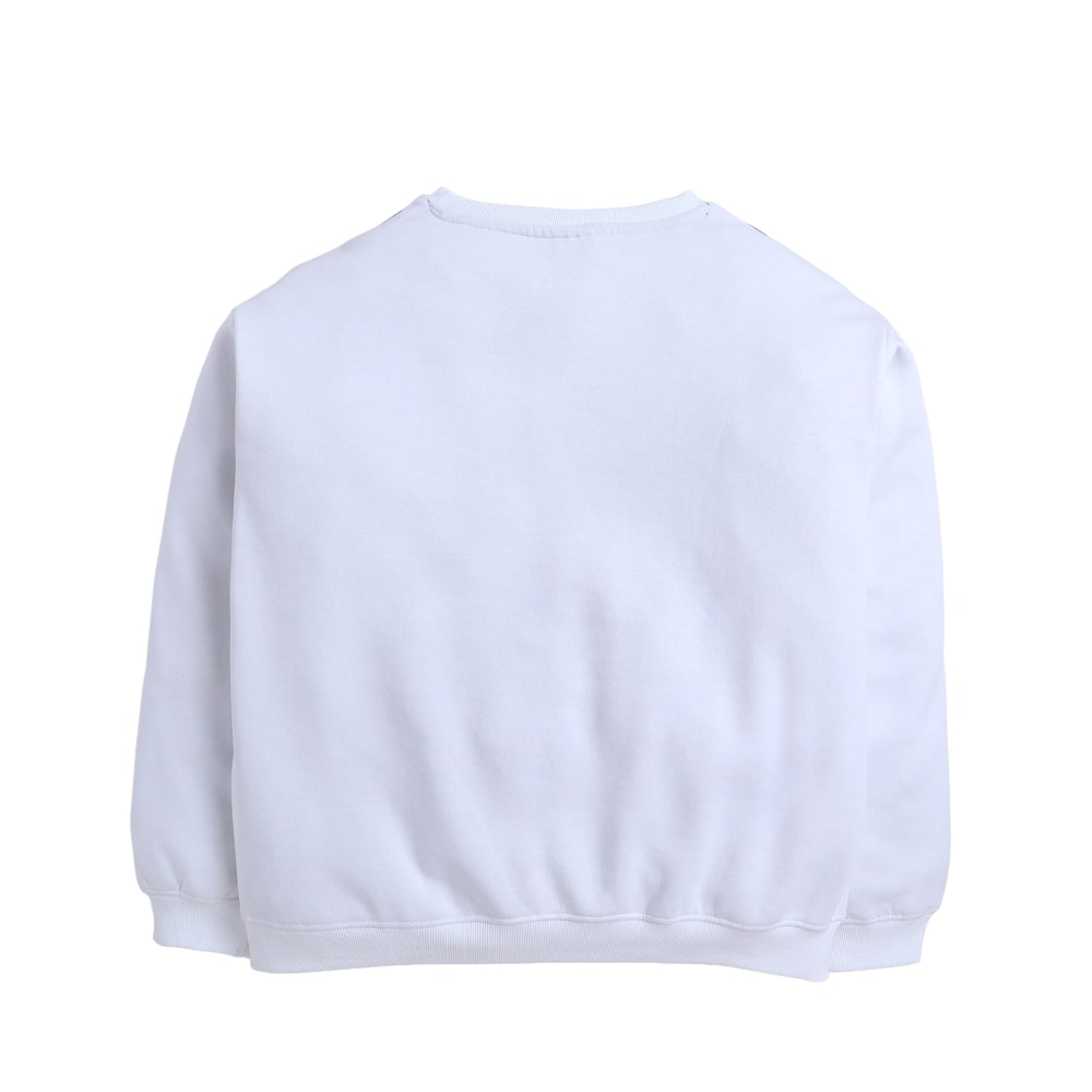 Victor and Jane - Brooklyn Graphic Girls Sweatshirt - Off-White
