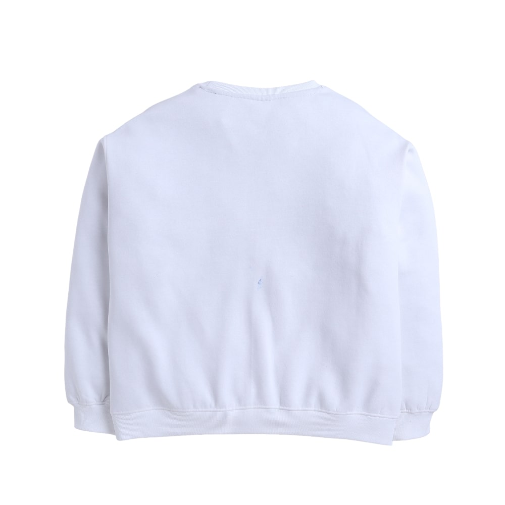 Victor and Jane - Monaco Girls Varsity Sweatshirt - Off-White