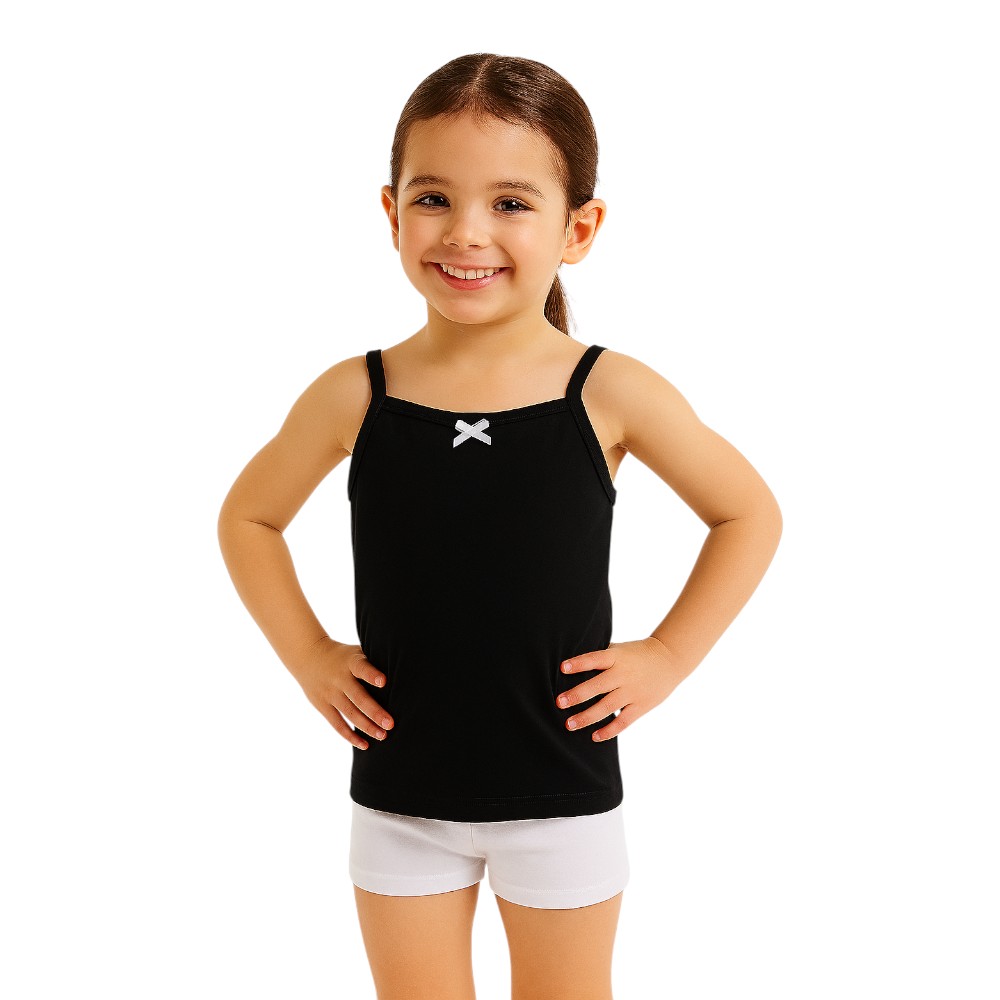 Victor and Jane Girls Ribbed Stretch Cami Vest - Multicolor - 3 Pcs