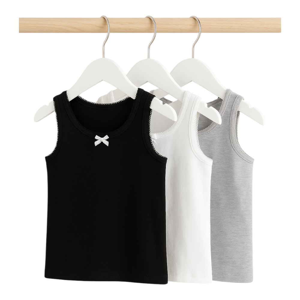 Victor and Jane Girls Vests - Multicolor - 3 Pcs