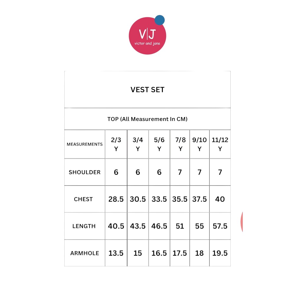 Victor and Jane Girls Vests - Multicolor - 3 Pcs