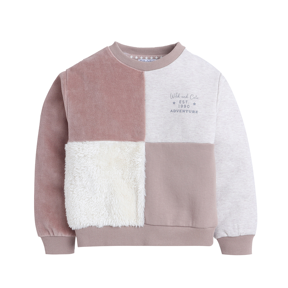 Dirkje - 2pc-Set - Baby Boy's Adventure Panel Colorblock Sweatshirt & Joggers - Off-White/Beige