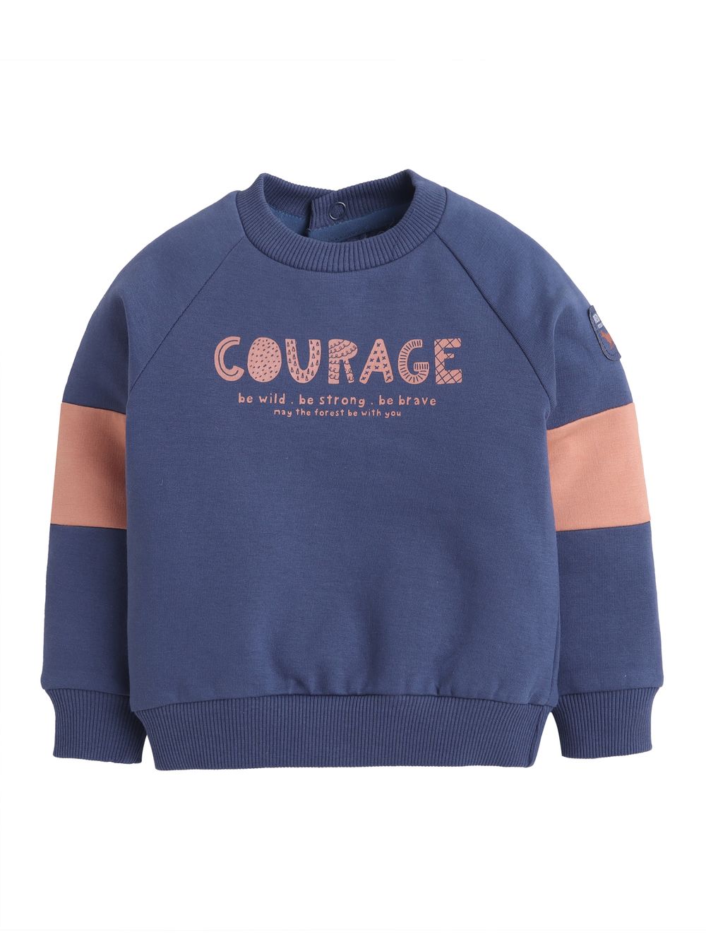 Dirkje - 2pc-Set - Boy's Courage Printed Sweatshirt & Joggers - Navy/Rust
