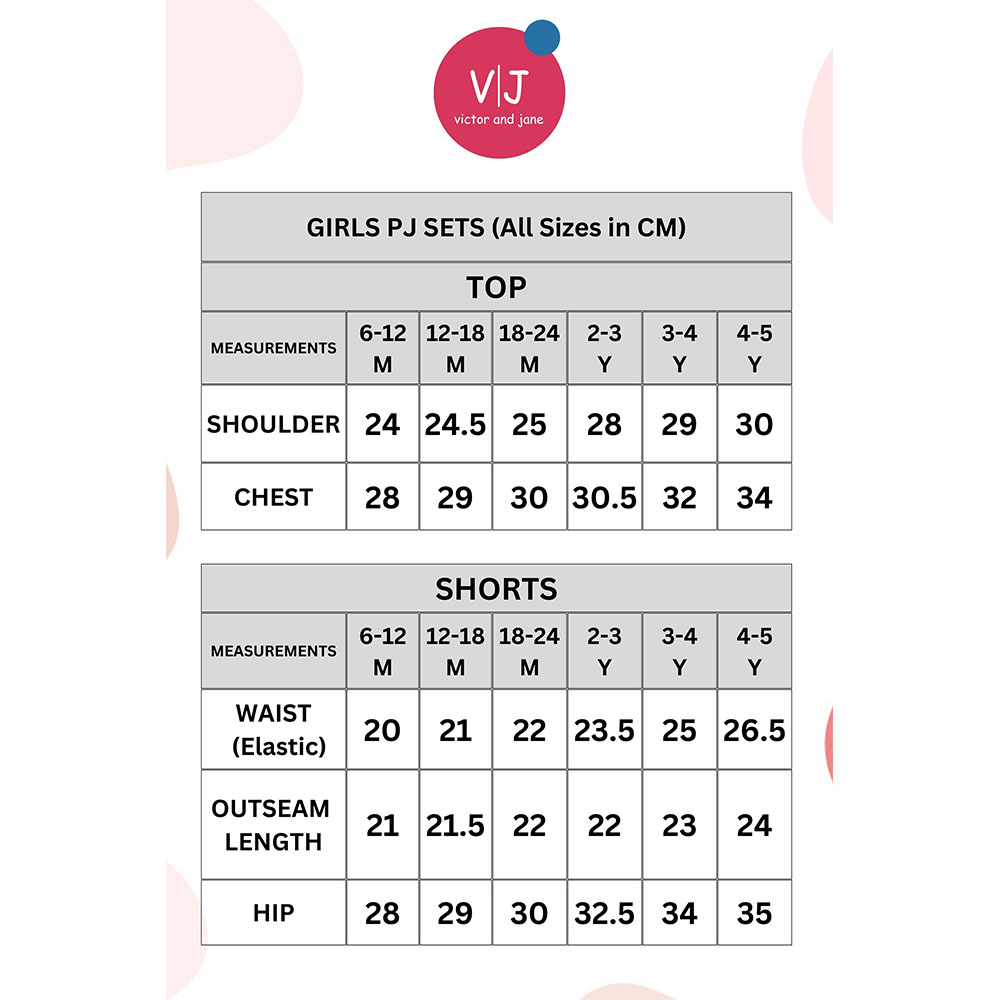 Victor and Jane Girl's Printed T-Shirt and Shorts Blue/Pink - 2 Pcs