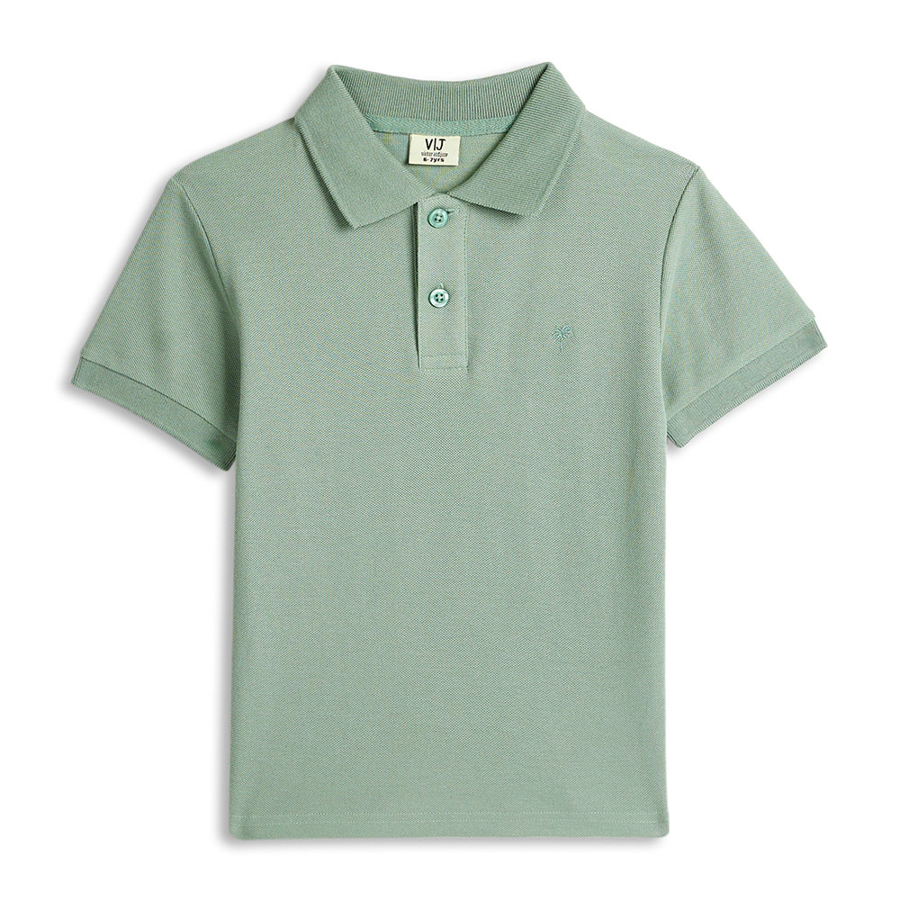 Victor and Jane Boy's Short Sleeves Polo T-Shirt - Olive
