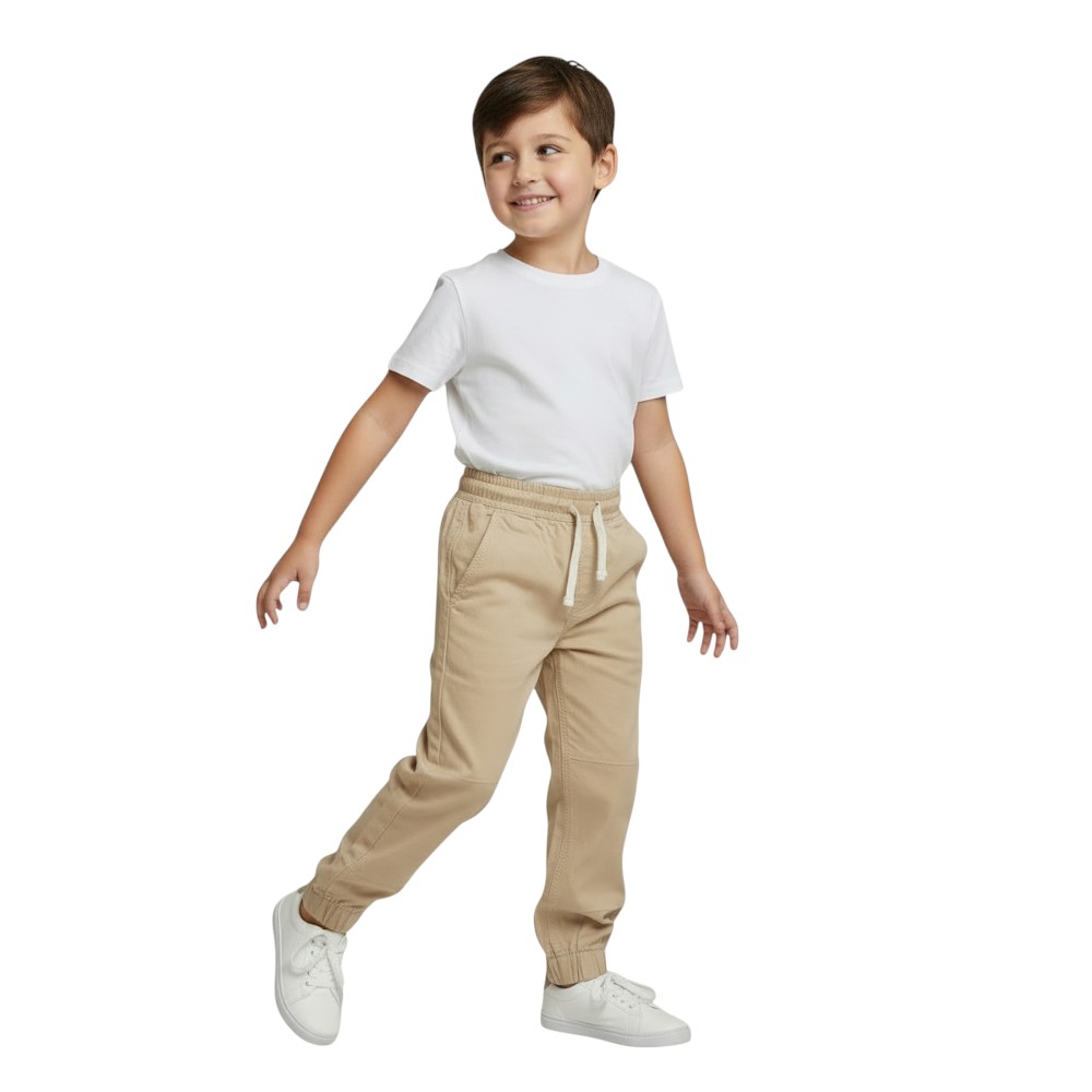 Victor and Jane Boys Cargo Jogger - Beige
