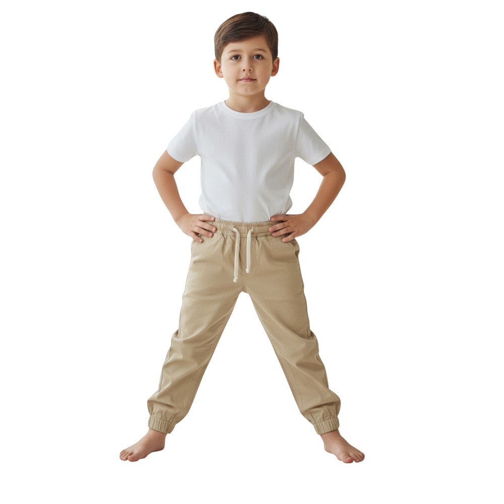 Victor and Jane Boys Cargo Jogger - Beige