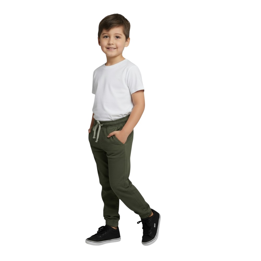 Victor and Jane Boys Cargo Jogger - Olive