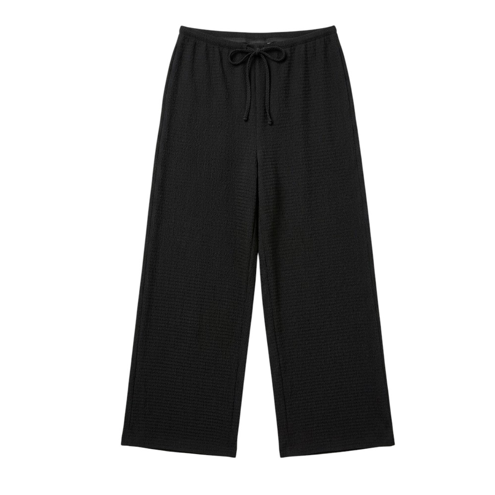 Victor and Jane - Womens Wide Leg High Waist Trousers - Black