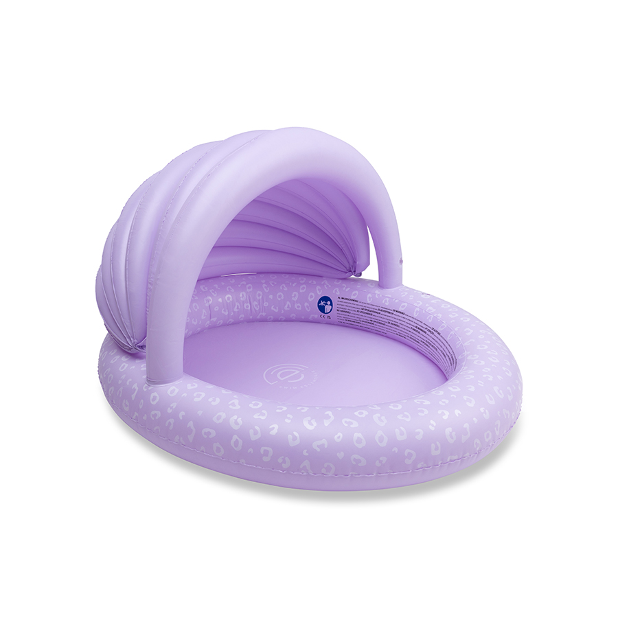 Swim Essentials - Leopard Inflatable Canopy Pool - Lilac - 100 cm