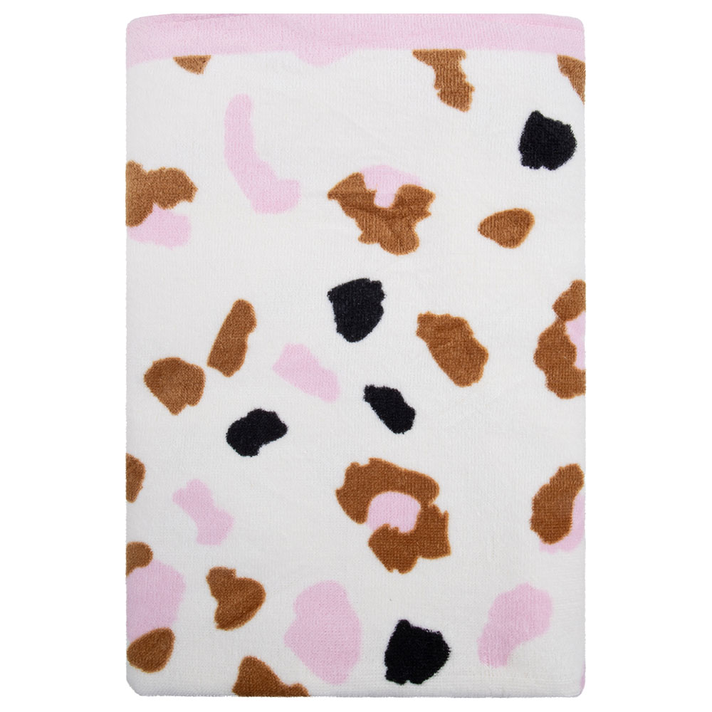 Swim Essentials - Kaki Leopard Beach Poncho - Off-white