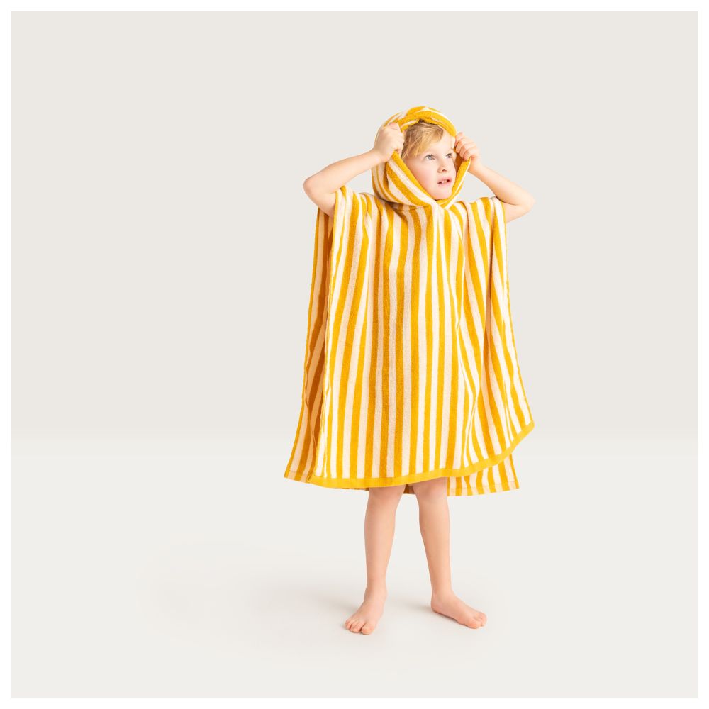 Swim Essentials Striped Poncho - Yellow