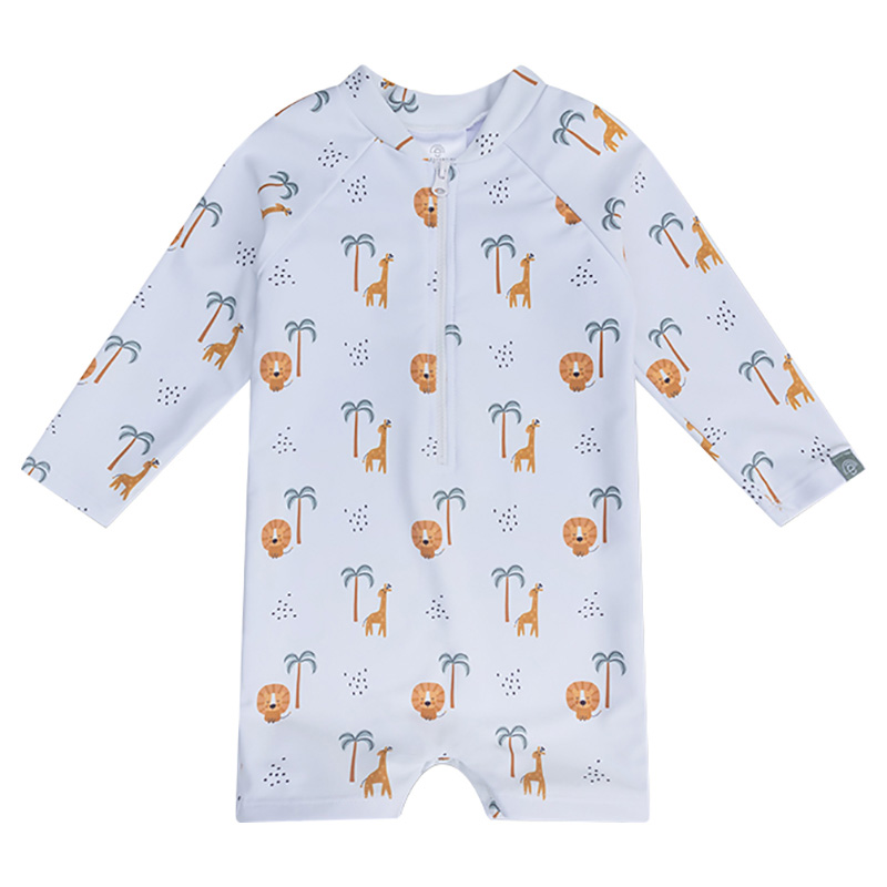 Swim Essentials Baby Jungle Swimsuit - White/Green