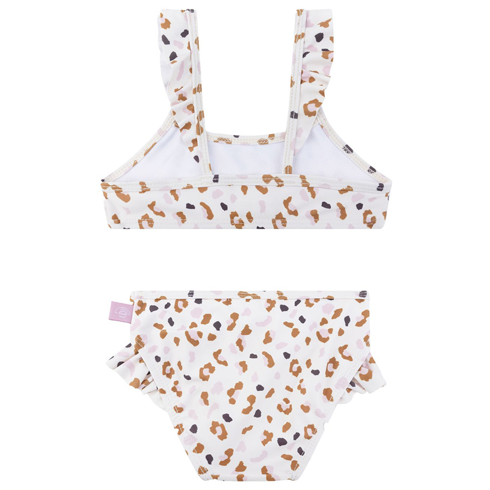 Swim Essentials Kaki Leopard All Over Girls Bikini Off-White - Off White - 2 Pcs
