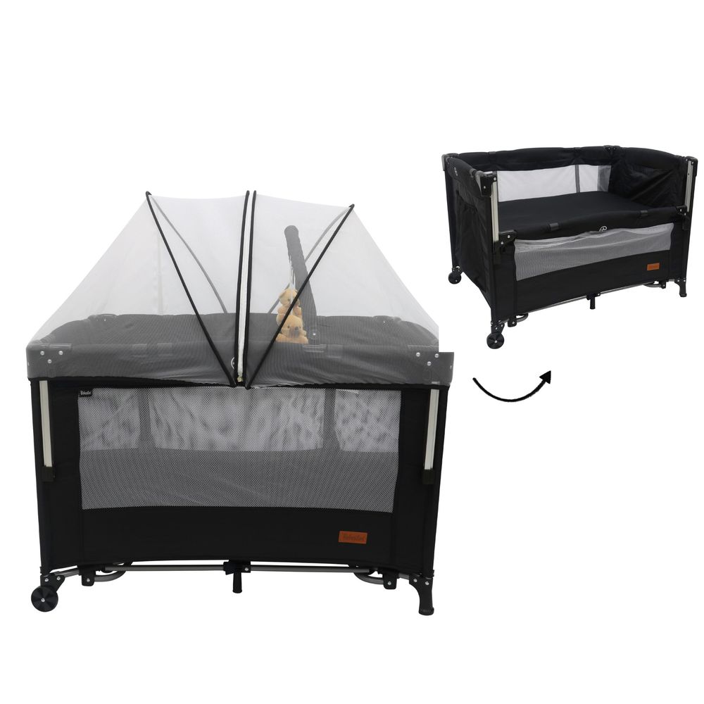 Bebesitos - Next To Me Nursery Center Bassinet With Fitted Thick Mattress - Black